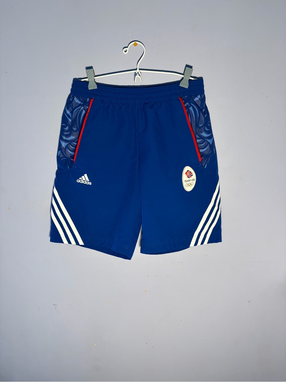 adidas Blue Men's Great Britain Olympic Athletic Shorts